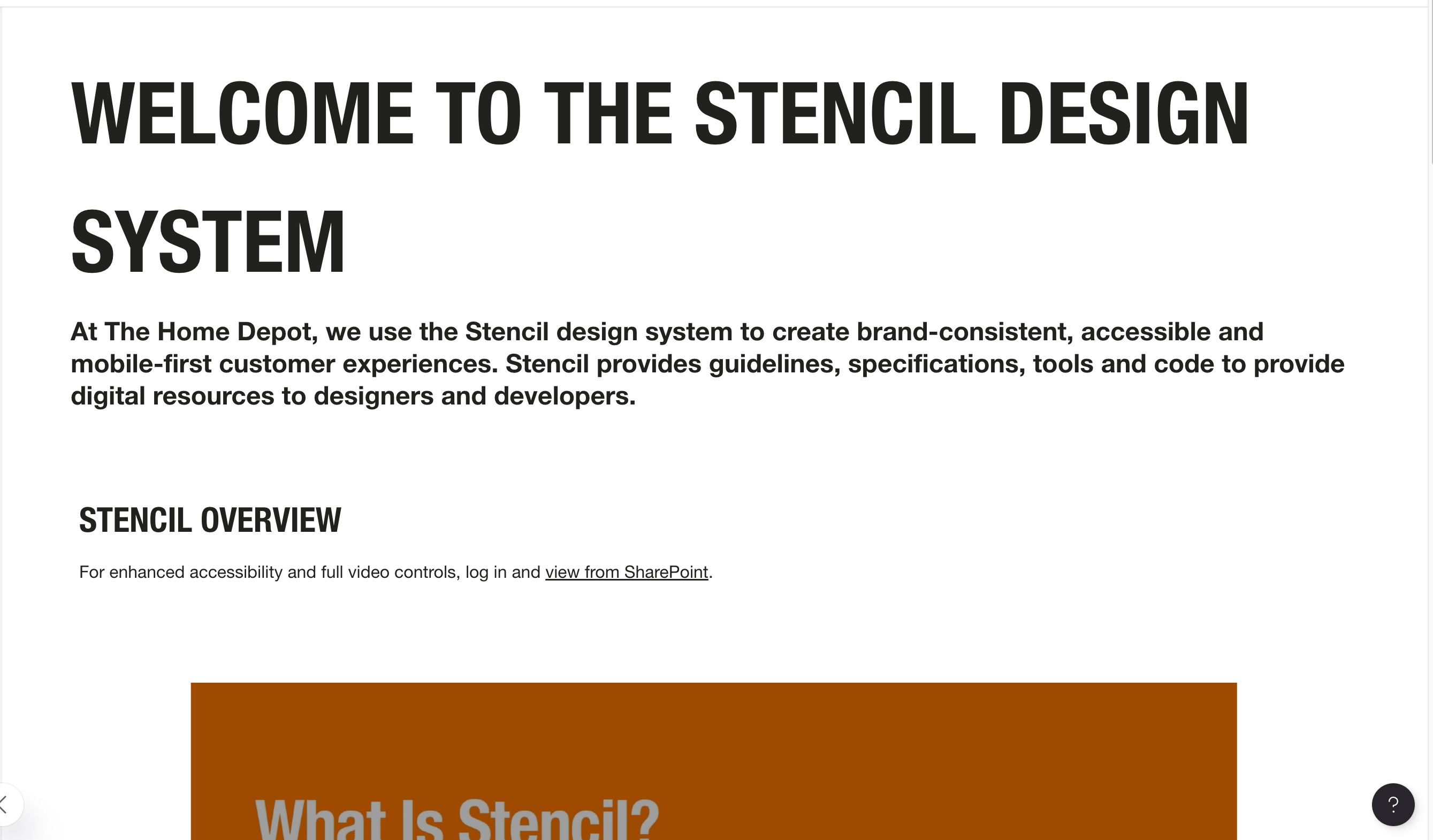 Stencil design system main page