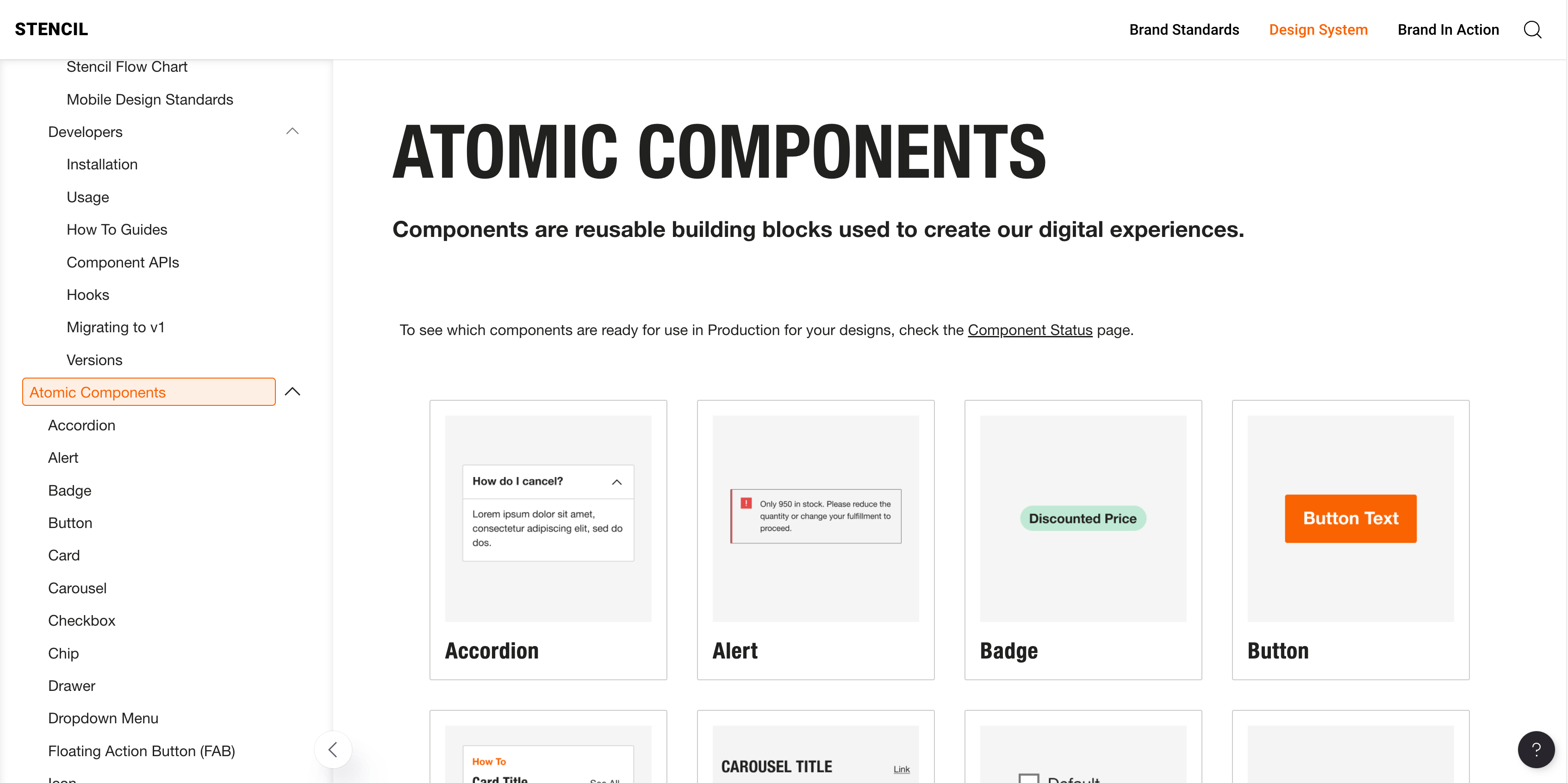 Stencil atomic components
