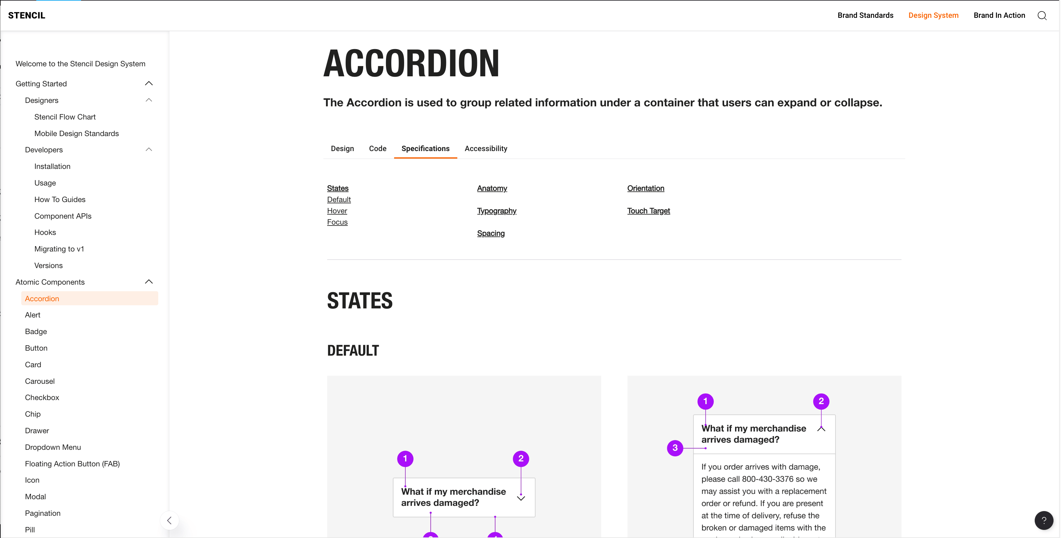 Stencil accordion specs